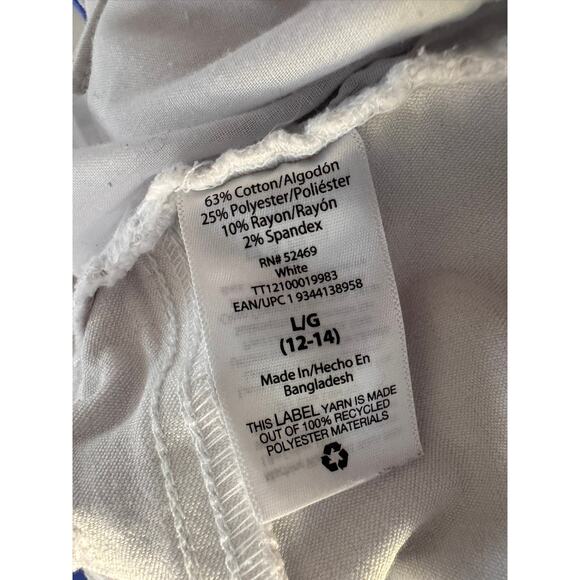 Time and Tru Womens Large Pull On Cuffed White Denim Shorts 5" Inseam - Picture 8 of 9